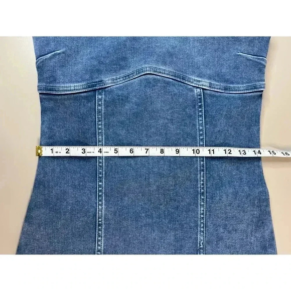 Aerie NWT Corset Denim Halter Dress Size M Y2K Retro Coastal Boho Cowgirl Party - Picture 6 of 10